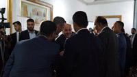 Basrah Governor, Dr Majid Nasrawi is welcomed by delegates.